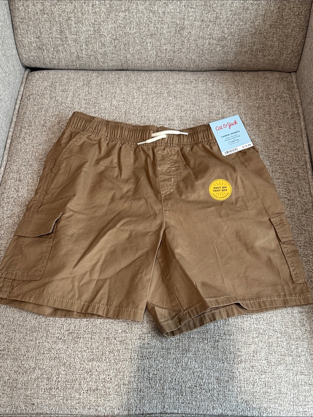 Cat & Jack Brown Cargo Shorts with Drawstring NWT